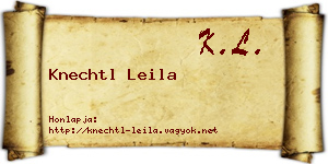 Knechtl Leila névjegykártya